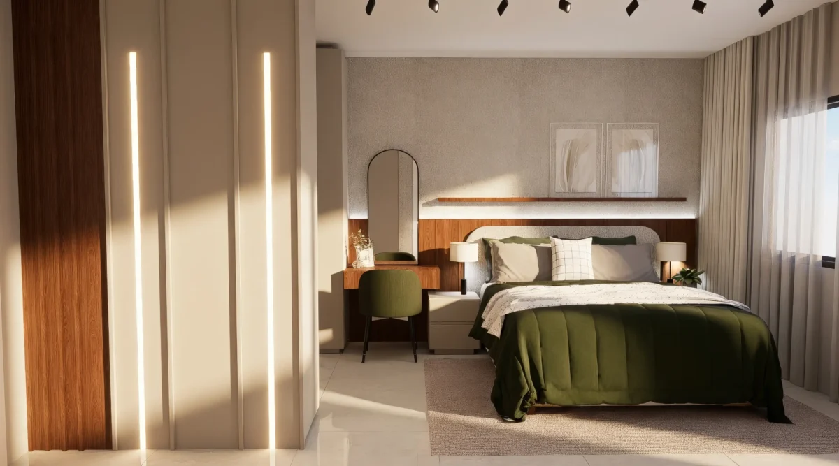 Escritório de Arquitetura em Palhoça: O Quarto de Casal dos Sonhos